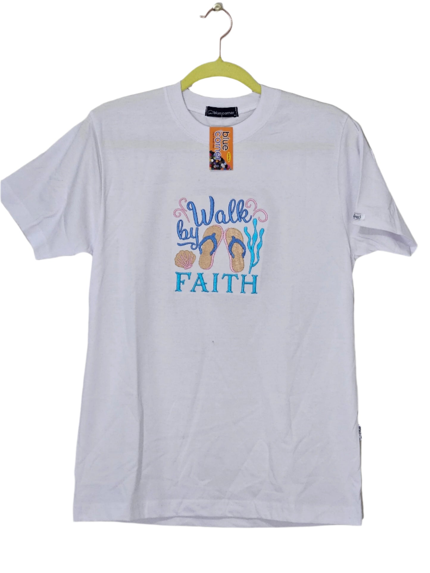 Embroidered T-shirt - "Walk by Faith"