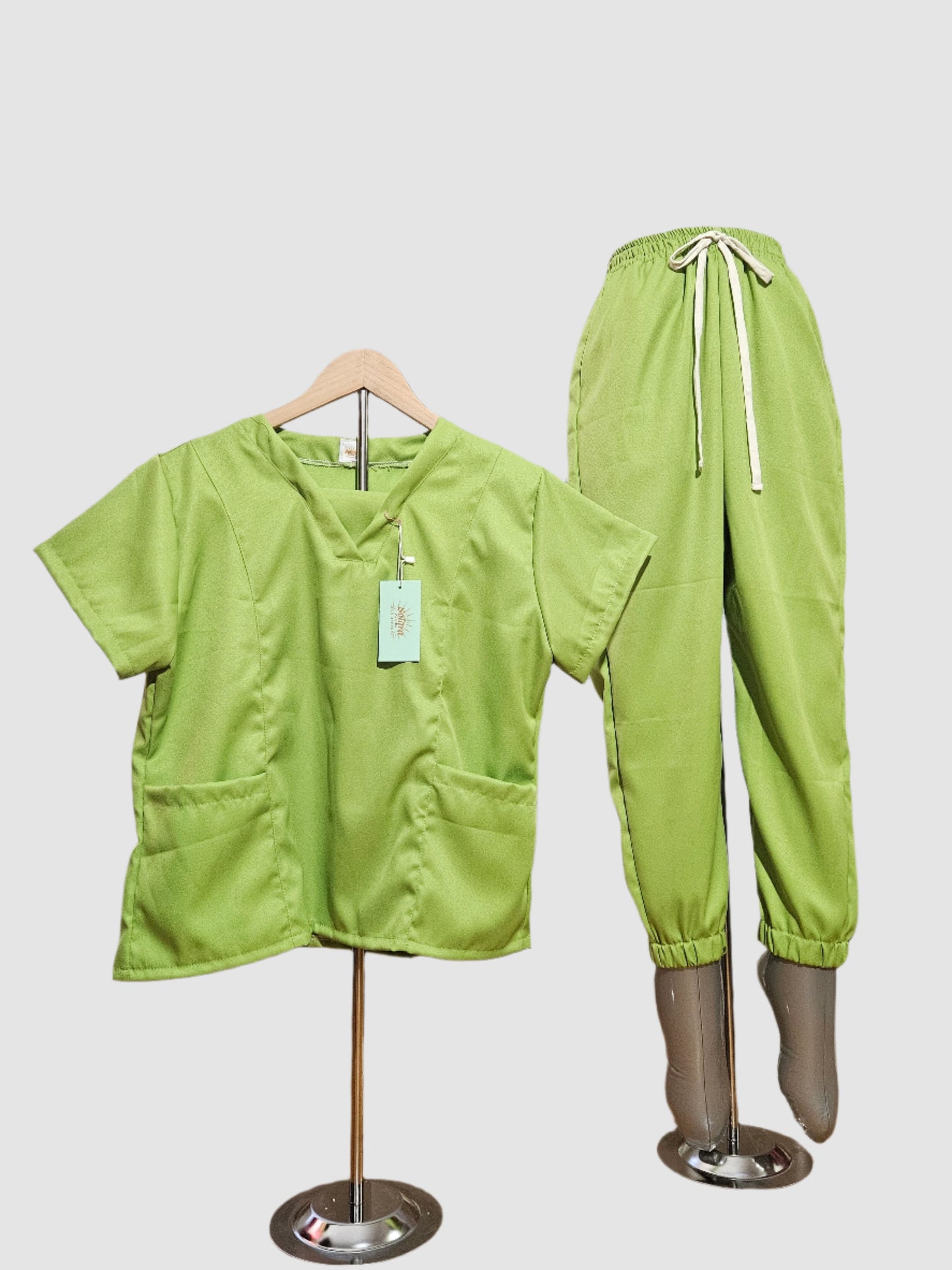 Scrub suit with V-shaped Neckline and Modesty Panel - For Women