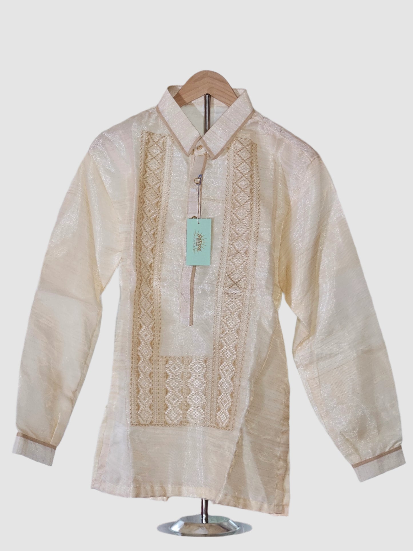 Long-Sleeved Barong Tagalog - Cream