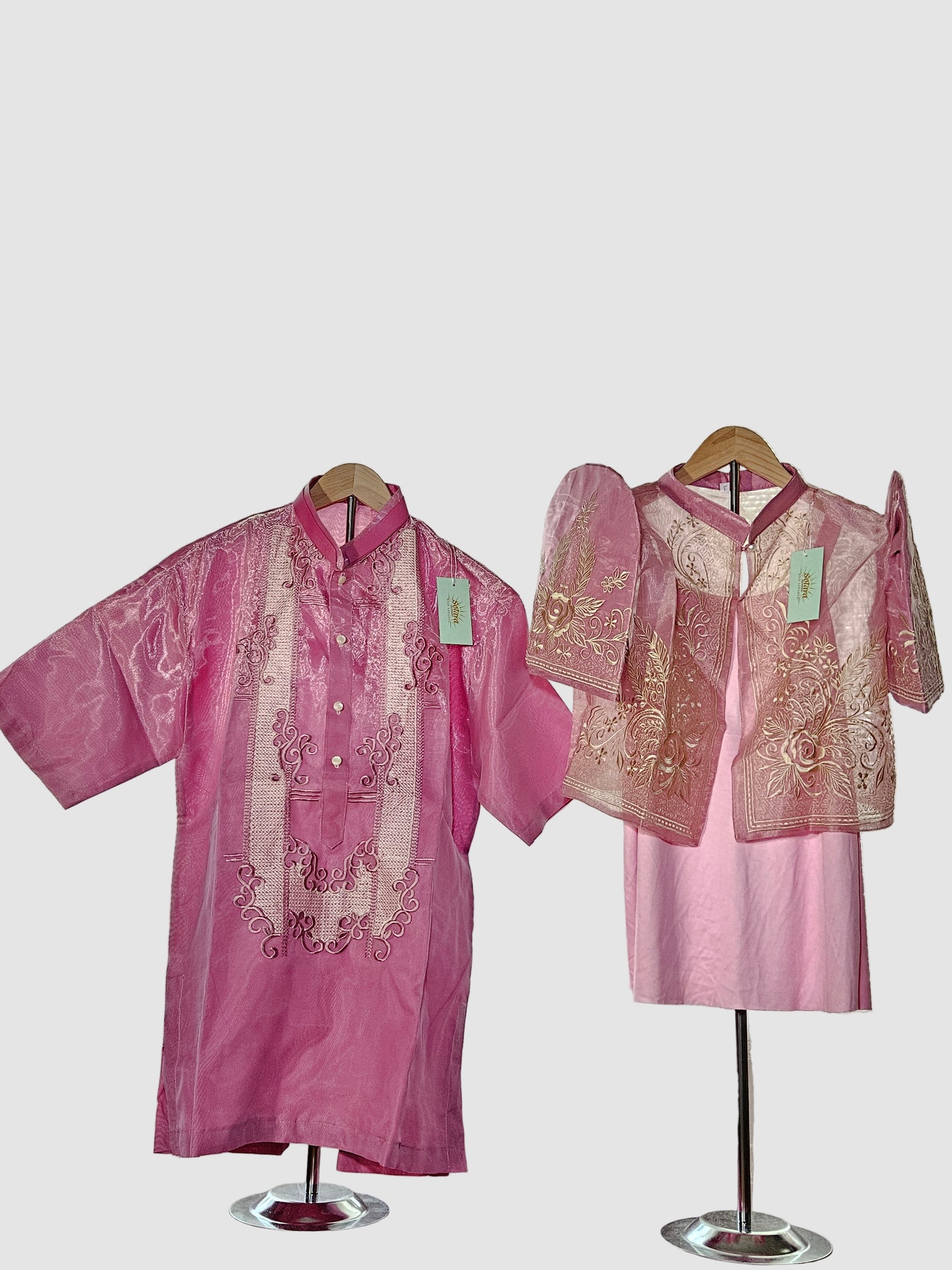 Pink Kultura Bolero with Gold Embroidery