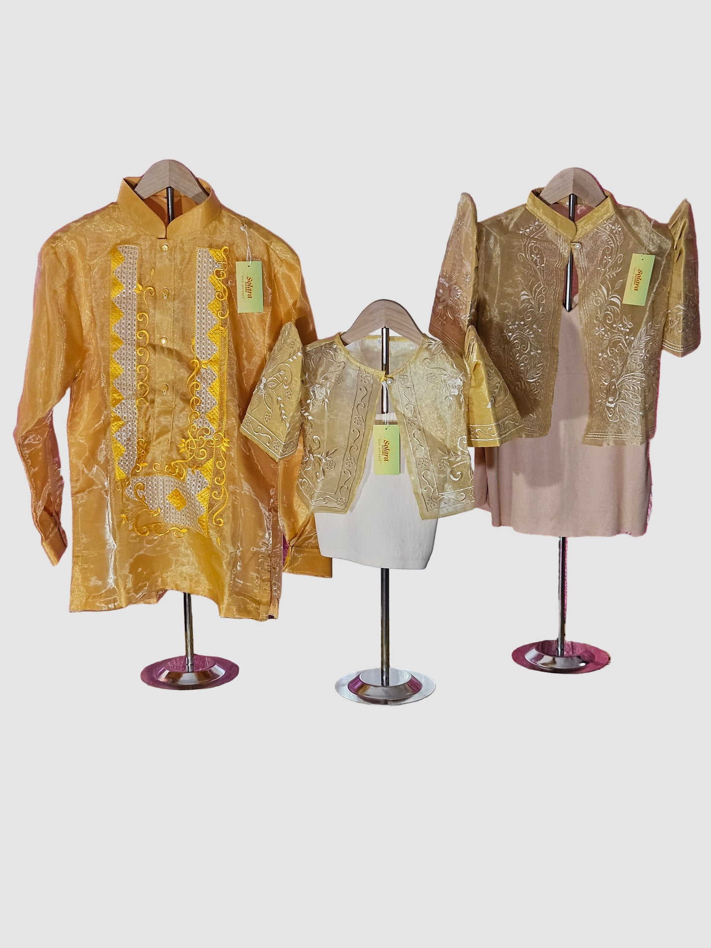 Yellow Long Sleeved Barong Tagalog