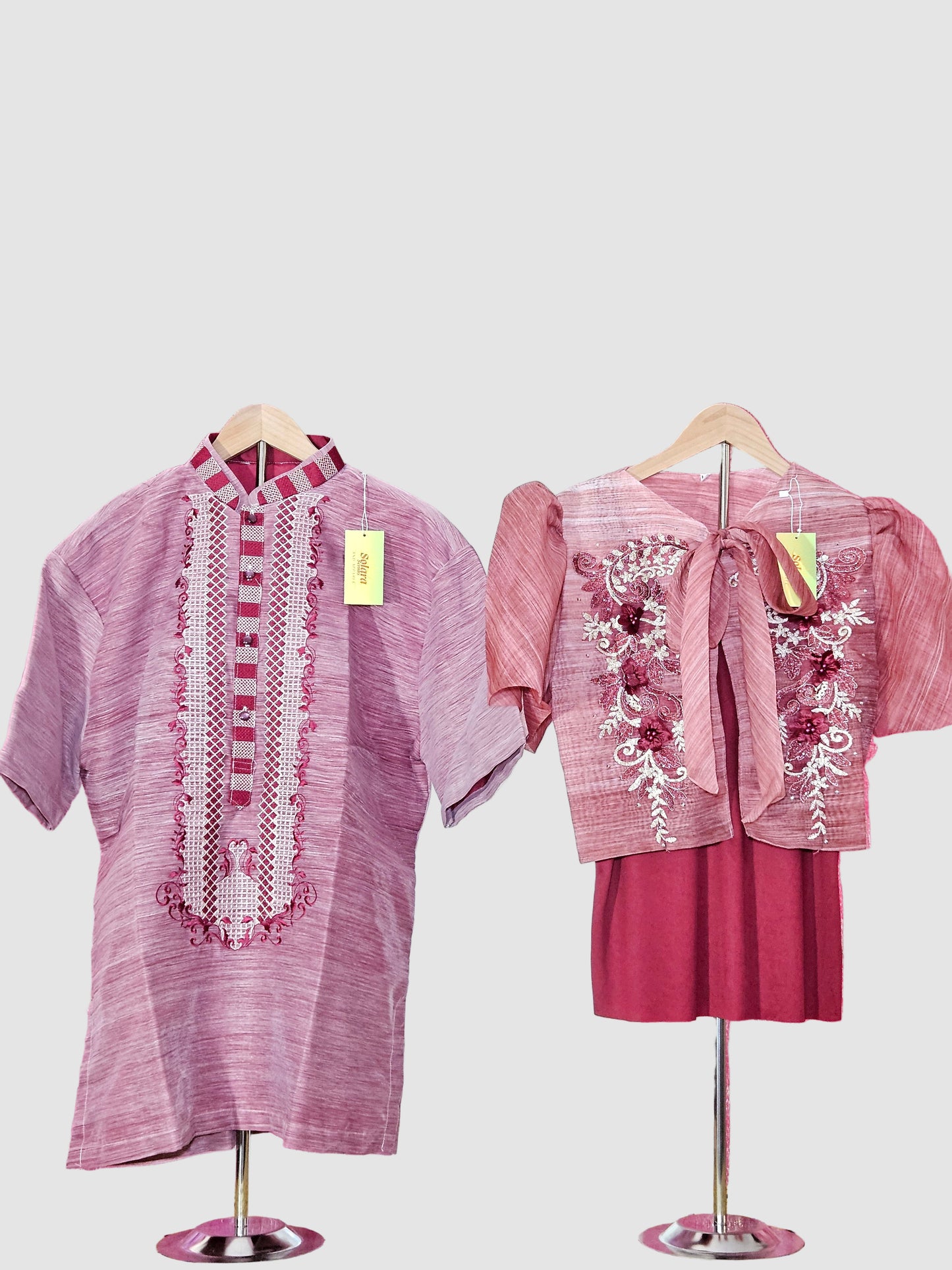 Red Bolero with Bow and Floral Embroidery - Design 2