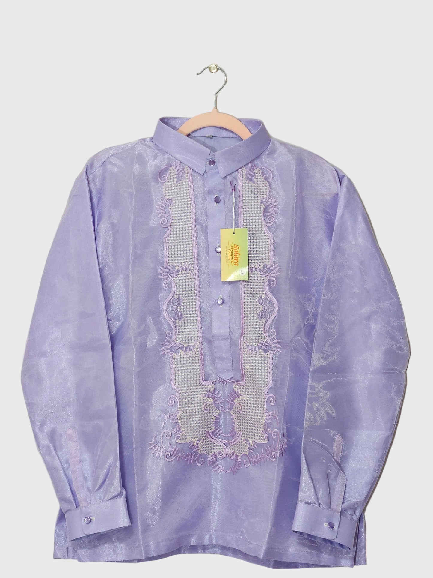 Lavender Long-Sleeved Barong Tagalog