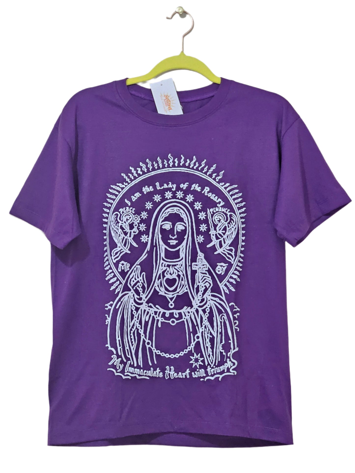 Printed T-shirt - Mother Mary (White Print)