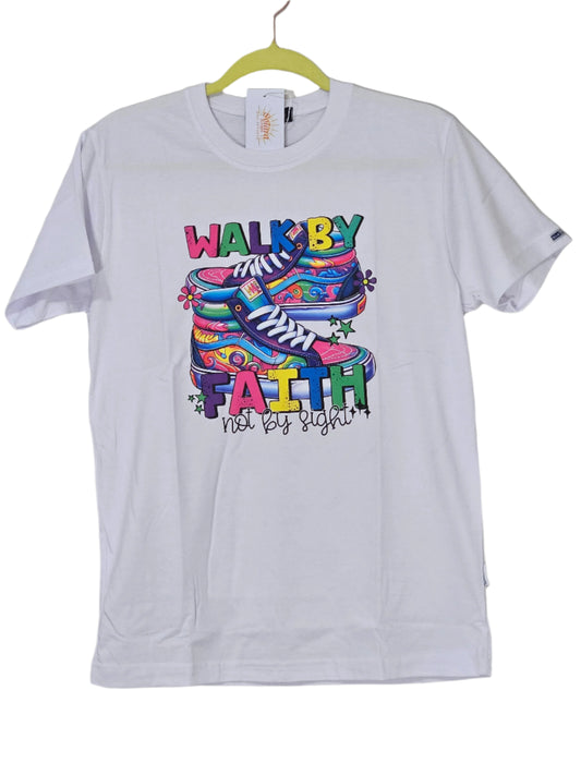 Printed T-shirt - "Walk By Faith"