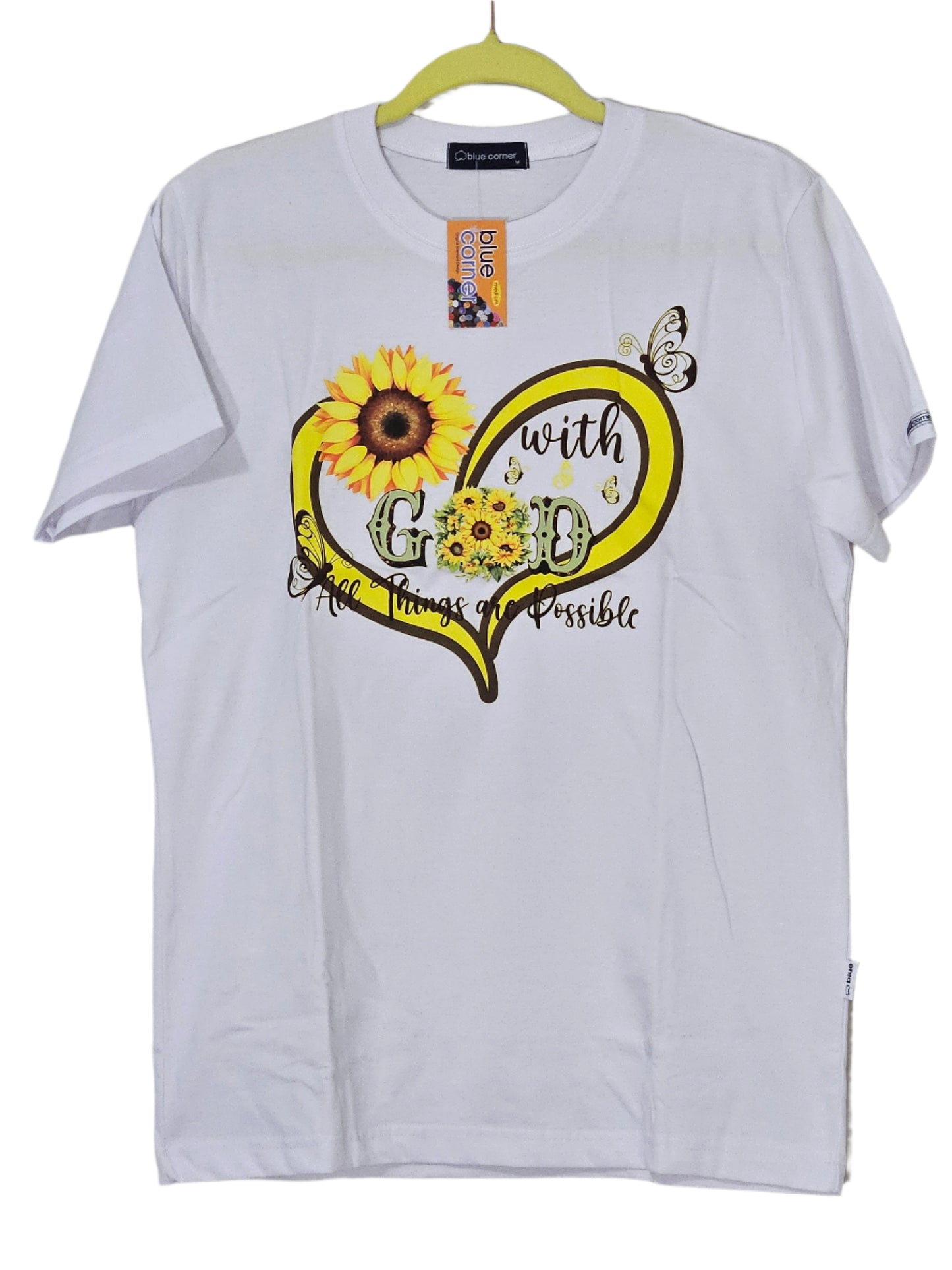 Printed T-shirt - "With God All Things Are Possible"