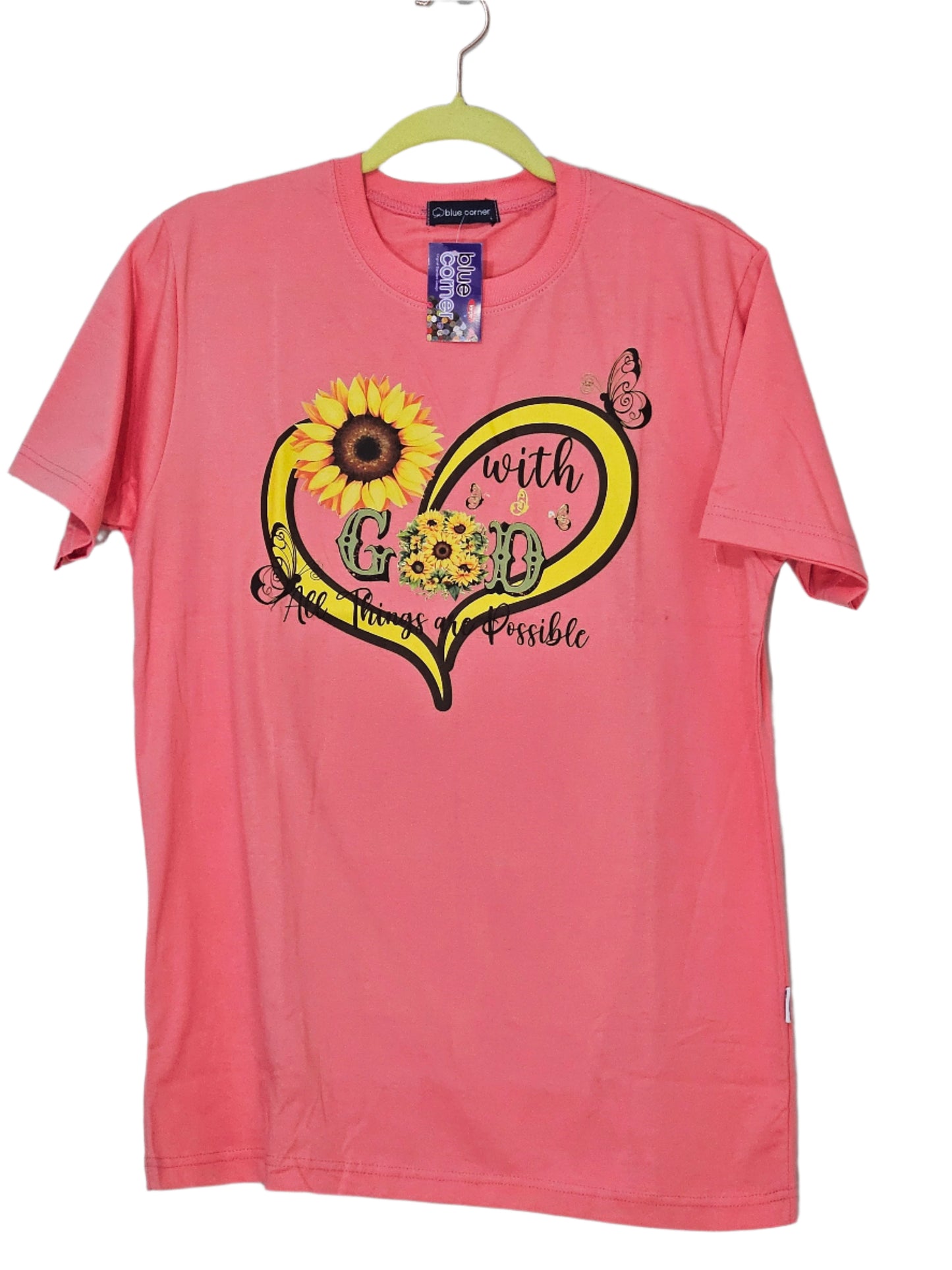 Printed T-shirt - "With God All Things Are Possible"