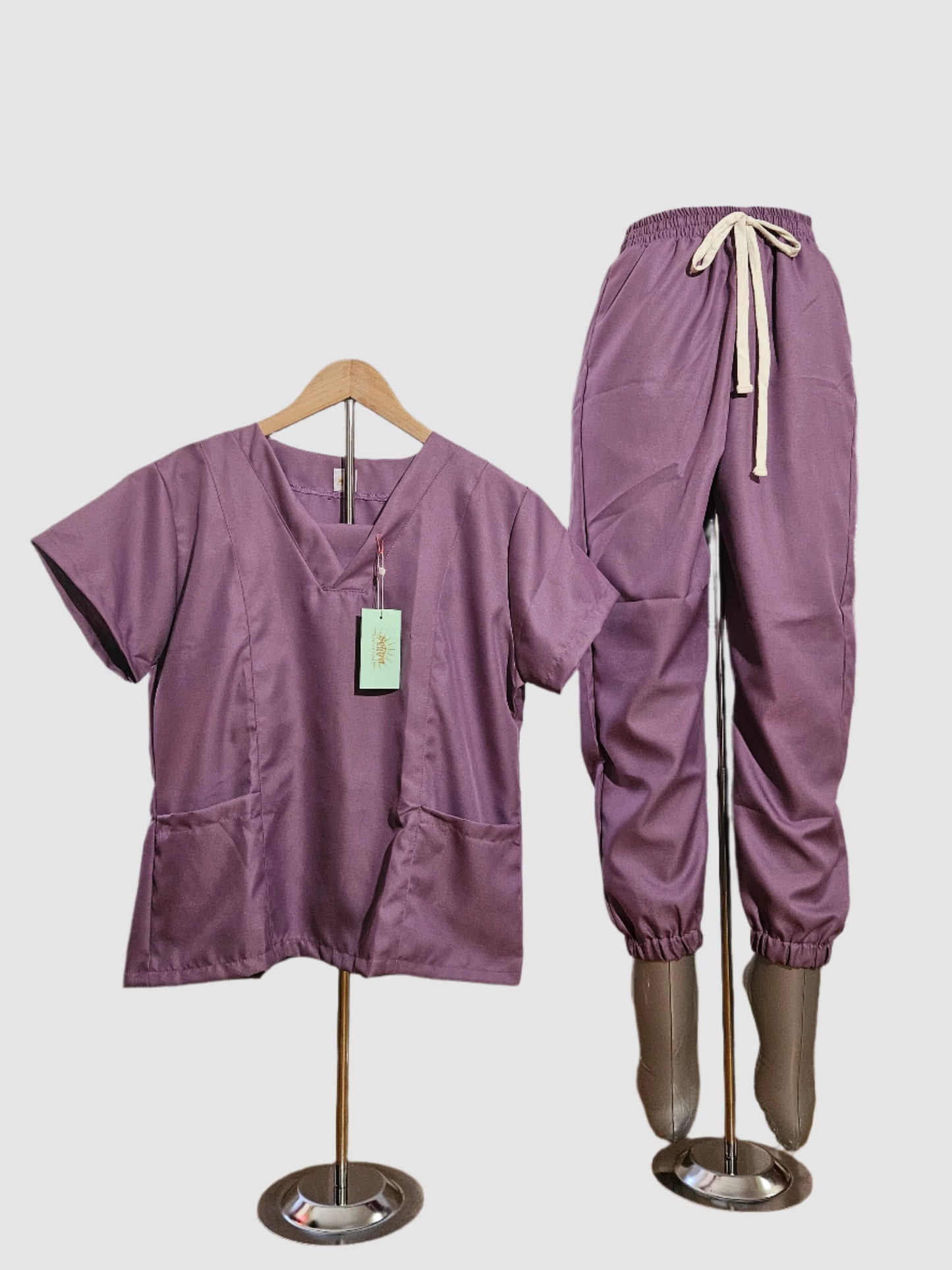 Scrub suit with V-shaped Neckline and Modesty Panel - For Women