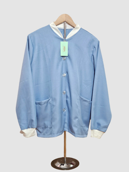 Lab Coat with White Collar Combination