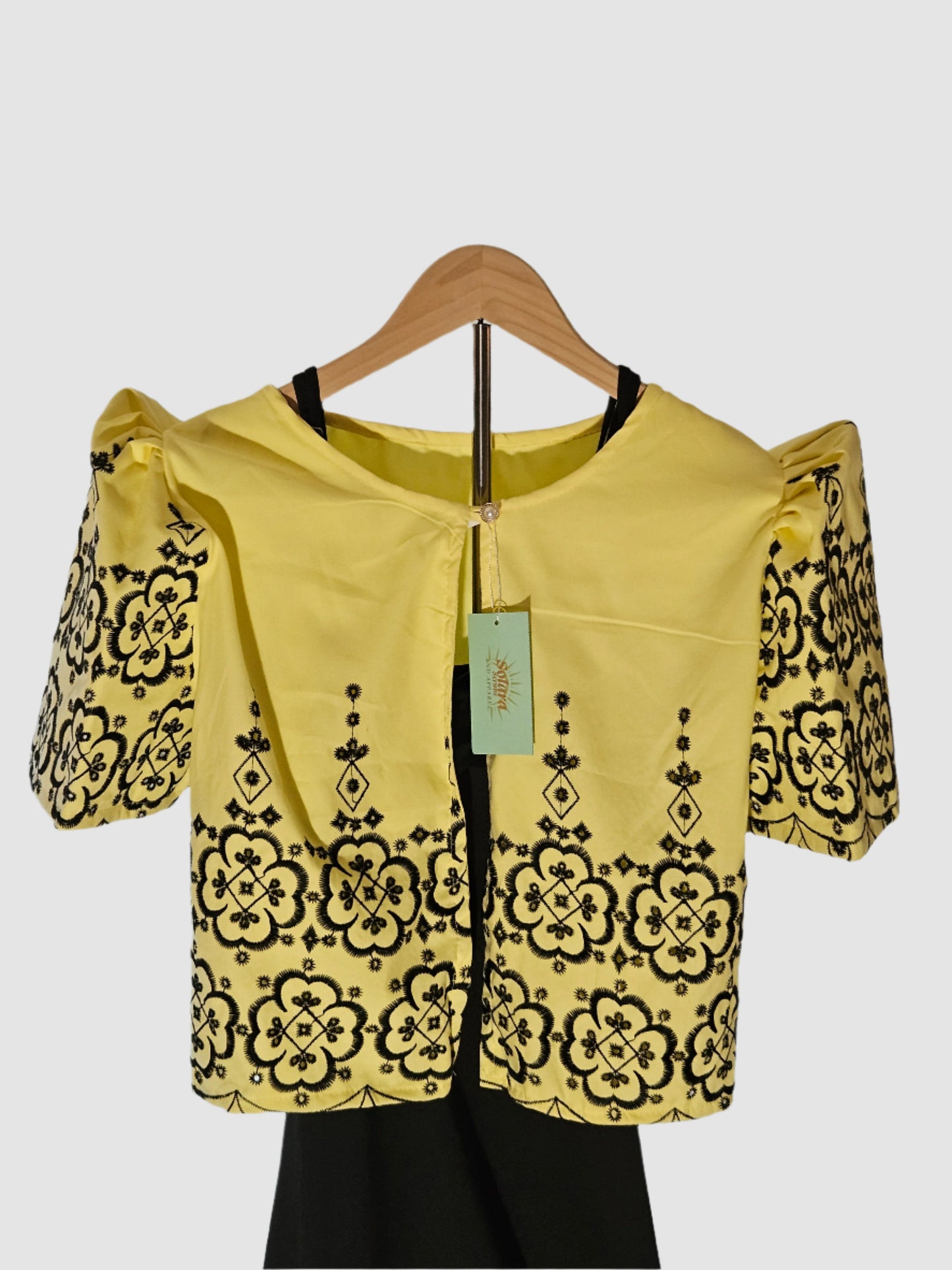 Bolero with Clover Embroidery