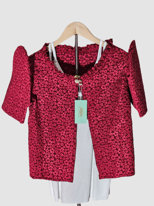 Bolero with Floral Pattern