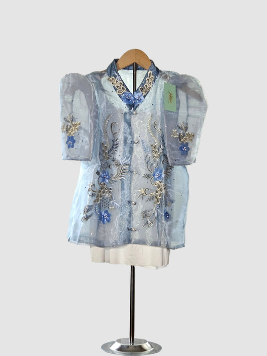 Light Blue Bolero with Floral Embroidery - Design 1