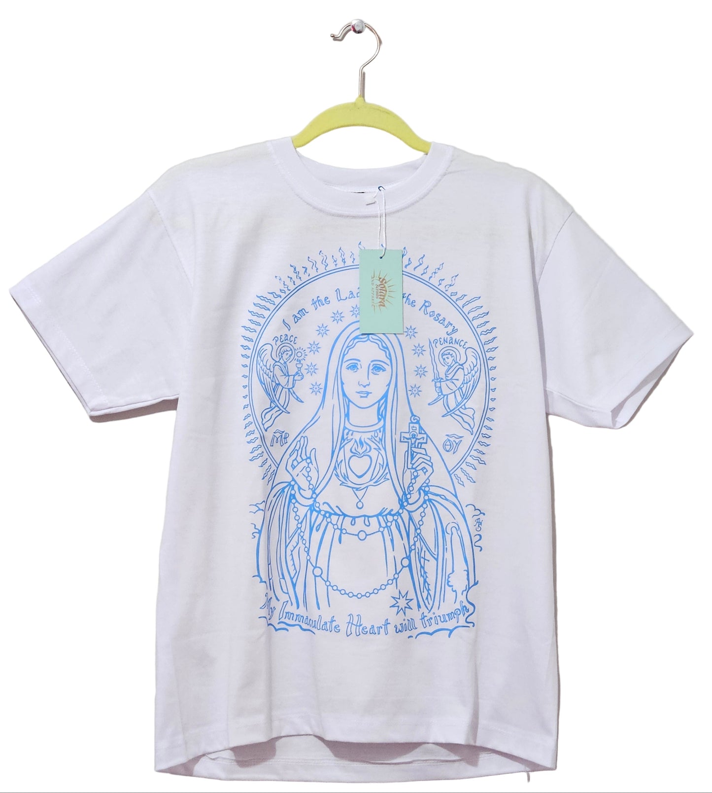 Printed T-shirt - Mother Mary (Blue Print)