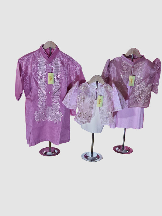 Pink Kultura Bolero with Gold Embroidery