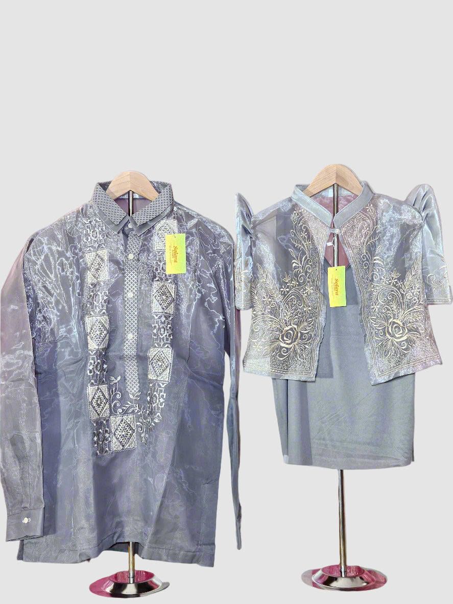 Silver Kultura Bolero with Gold Embroidery