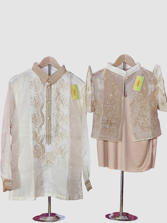 Cream Kultura Bolero with Floral Embroidery