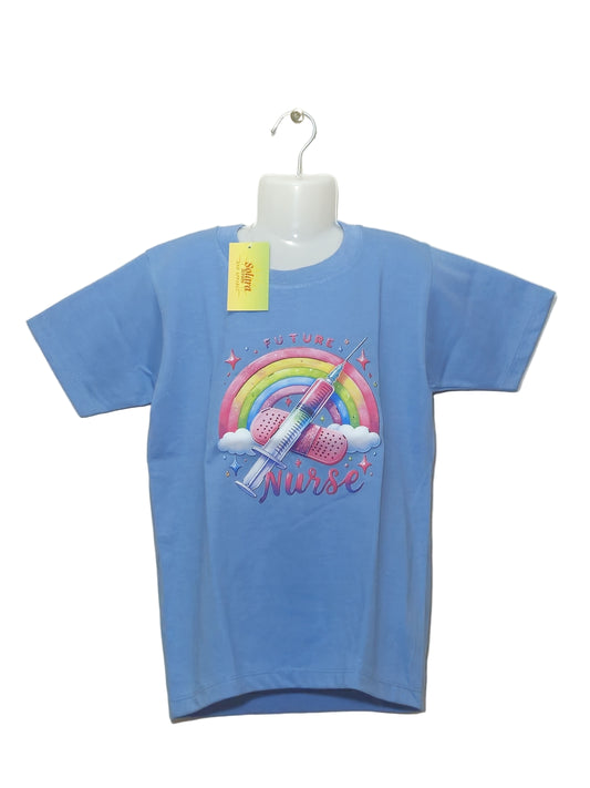 Printed T-shirt for Kids - Future Nurse (Rainbow)