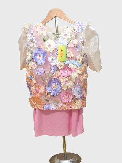 Multicolor Floral Filipiniana Blouse