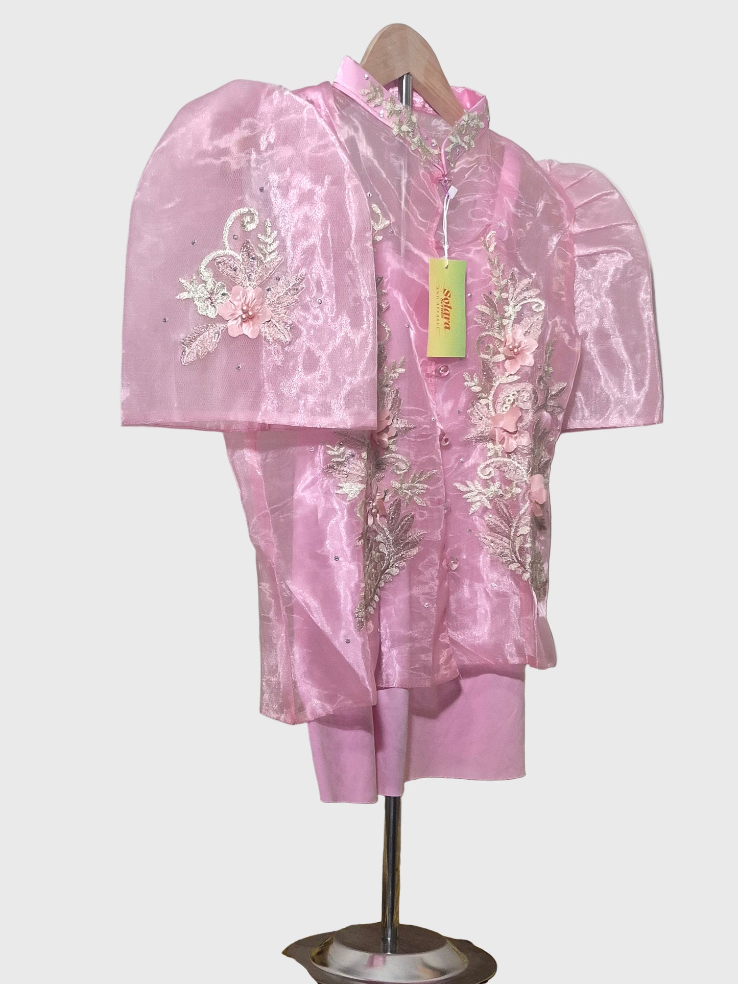 Light Pink Bolero with Floral Embroidery