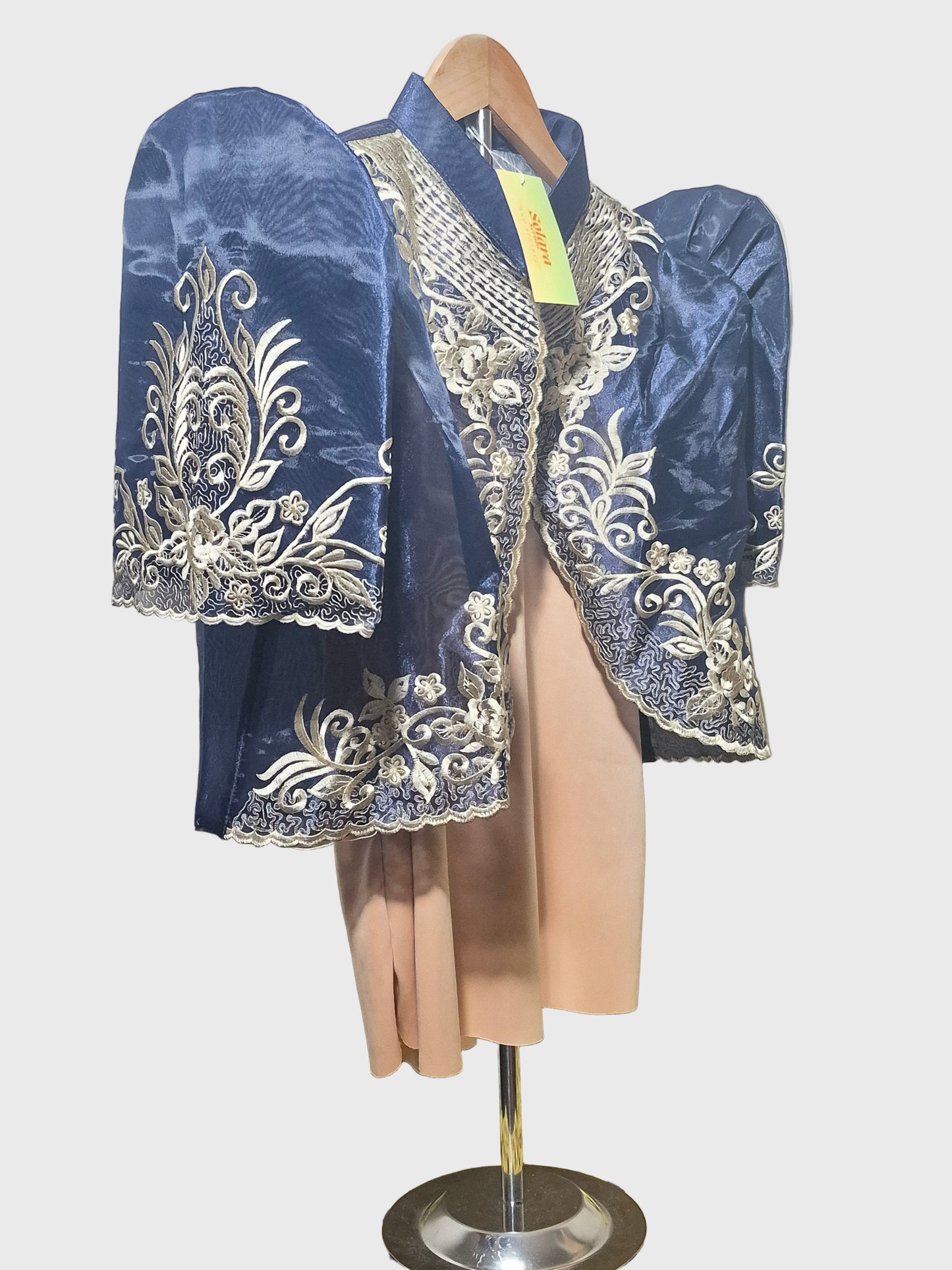 Navy Blue Bolero with Gold Embroidery