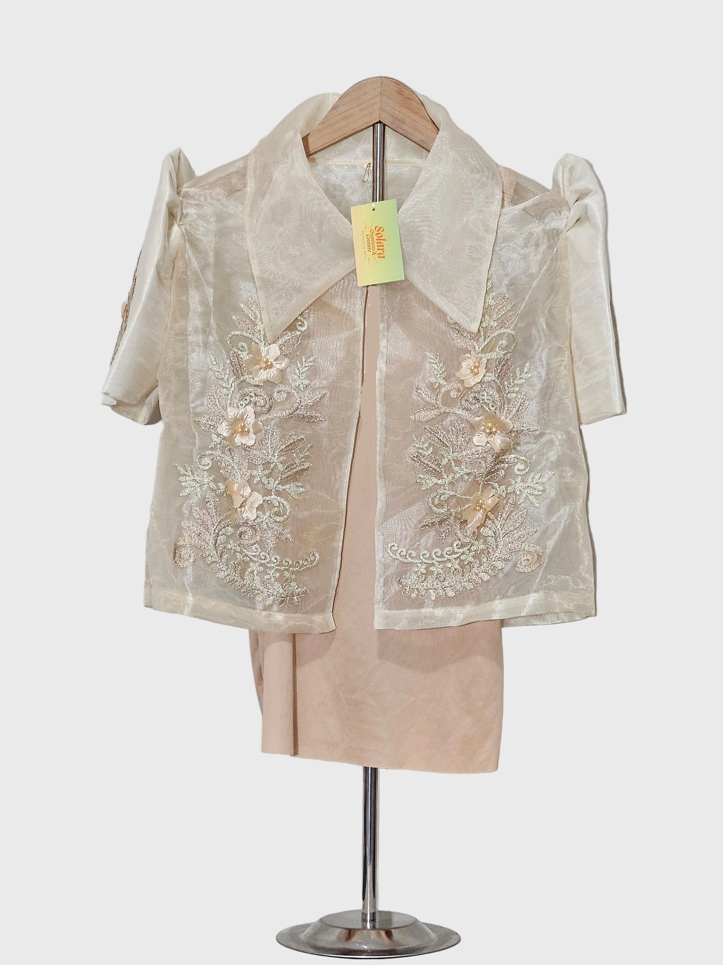 Cream Bolero with Floral Embroidery - Design 2