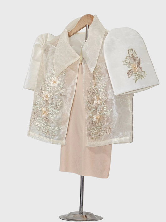 Cream Bolero with Floral Embroidery - Design 2