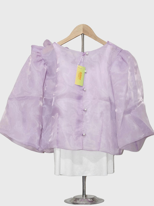 Lavender Kimona with Bow Embellishment