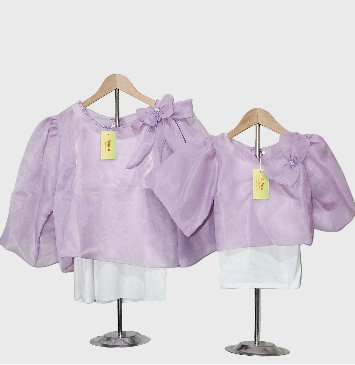 Lavender Kimona with Bow Embellishment