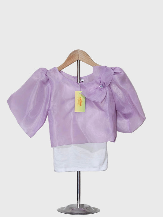 Lavender Kimona with Bow Embellishment for Kids