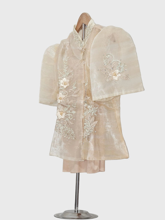 Cream Bolero with Floral Embroidery - Design 3