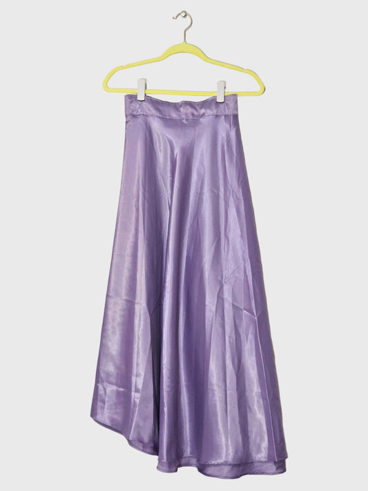 Purple Satin Skirt